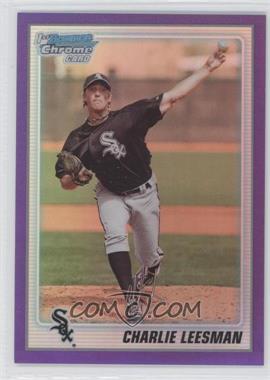 2010 Bowman Chrome - Prospects - Purple Refractor #BCP54 - Charlie Leesman /999