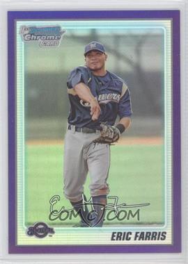 2010 Bowman Chrome - Prospects - Purple Refractor #BCP79 - Eric Farris /999