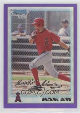 2010 Bowman Chrome - Prospects - Purple Refractor #BCP86 - Michael Wing /999