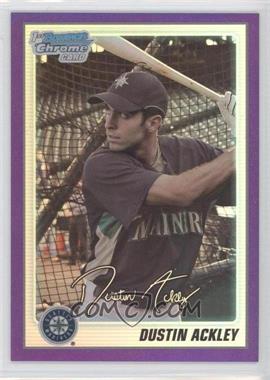 2010 Bowman Chrome - Prospects - Purple Refractor #BCP89 - Dustin Ackley /999