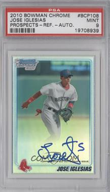 2010 Bowman Chrome - Prospects - Refractor Autographs #BCP108 - Jose Iglesias /500 [PSA 9 MINT]