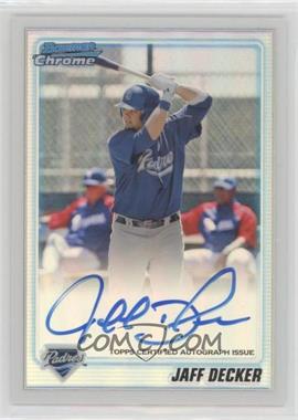 2010 Bowman Chrome - Prospects - Refractor Autographs #BCP109 - Jaff Decker /500