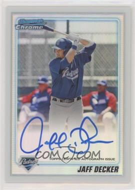 2010 Bowman Chrome - Prospects - Refractor Autographs #BCP109 - Jaff Decker /500