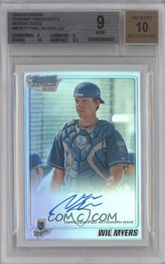 2010 Bowman Chrome - Prospects - Refractor Autographs #BCP117 - Wil Myers /500 [BGS 9 MINT]