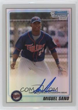 2010 Bowman Chrome - Prospects - Refractor Autographs #BCP205 - Miguel Sano /500