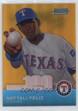 2010 Bowman Chrome - Topps 100 Prospects - Gold Refractor #TPC14 - Neftali Feliz /50