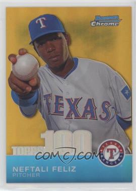 2010 Bowman Chrome - Topps 100 Prospects - Gold Refractor #TPC14 - Neftali Feliz /50