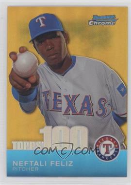 2010 Bowman Chrome - Topps 100 Prospects - Gold Refractor #TPC14 - Neftali Feliz /50