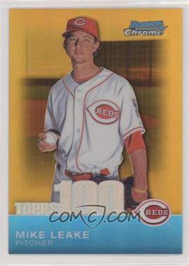 2010 Bowman Chrome - Topps 100 Prospects - Gold Refractor #TPC71 - Mike Leake /50