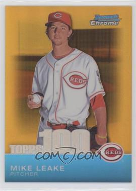 2010 Bowman Chrome - Topps 100 Prospects - Gold Refractor #TPC71 - Mike Leake /50