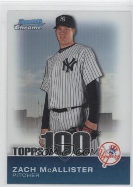 2010 Bowman Chrome - Topps 100 Prospects #TPC82 - Zach McAllister /999