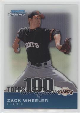 2010 Bowman Chrome - Topps 100 Prospects #TPC86 - Zack Wheeler /999