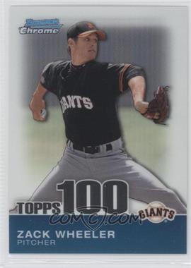 2010 Bowman Chrome - Topps 100 Prospects #TPC86 - Zack Wheeler /999