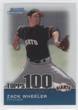 2010 Bowman Chrome - Topps 100 Prospects #TPC86 - Zack Wheeler /999