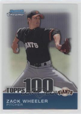 2010 Bowman Chrome - Topps 100 Prospects #TPC86 - Zack Wheeler /999