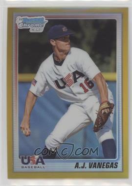 2010 Bowman Chrome - USA Stars - Gold Refractor #USA-19 - A.J. Vanegas /50