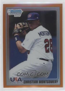 2010 Bowman Chrome - USA Stars - Orange Refractor #USA-11 - Christian Montgomery /25