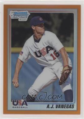 2010 Bowman Chrome - USA Stars - Orange Refractor #USA-19 - A.J. Vanegas /25