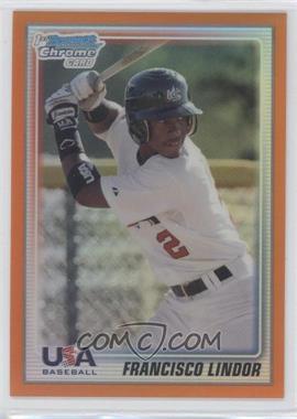 2010 Bowman Chrome - USA Stars - Orange Refractor #USA-5 - Francisco Lindor /25