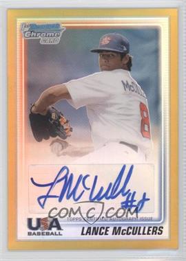 2010 Bowman Chrome - USA Stars Autographs - Gold Refractor #USA-LM - Lance McCullers /50