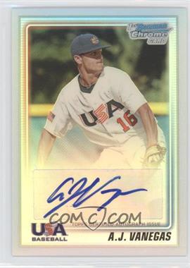 2010 Bowman Chrome - USA Stars Autographs - Refractor #USA-AV - A.J. Vanegas /199