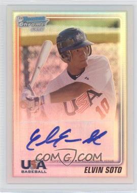 2010 Bowman Chrome - USA Stars Autographs - Refractor #USA-ES - Elvin Soto /199