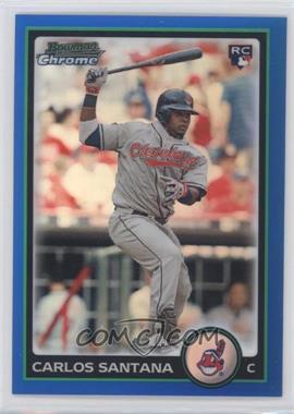 2010 Bowman Draft Picks & Prospects - Chrome - Blue Refractor #BDP69 - Carlos Santana /199