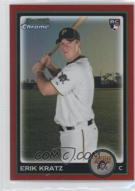 2010 Bowman Draft Picks & Prospects - Chrome - Red Refractor #BDP55 - Erik Kratz /5