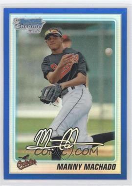 2010 Bowman Draft Picks & Prospects - Chrome Draft Picks - Blue Refractor #BDPP80 - Manny Machado /199