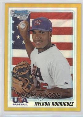 2010 Bowman Draft Picks & Prospects - Chrome Draft Picks - Gold Refractor #BDPP107 - Nelson Rodriguez /50