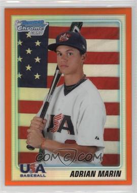 2010 Bowman Draft Picks & Prospects - Chrome Draft Picks - Orange Refractor #BDPP102 - Adrian Marin /25