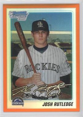 2010 Bowman Draft Picks & Prospects - Chrome Draft Picks - Orange Refractor #BDPP9 - Josh Rutledge /25