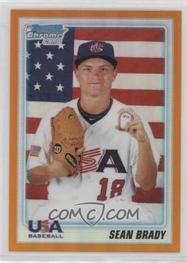 2010 Bowman Draft Picks & Prospects - Chrome Draft Picks - Orange Refractor #BDPP93 - Sean Brady /25