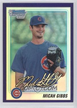 2010 Bowman Draft Picks & Prospects - Chrome Draft Picks - Retail Purple Refractor #BDPP15 - Micah Gibbs