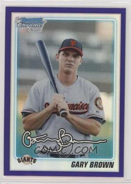 2010 Bowman Draft Picks & Prospects - Chrome Draft Picks - Retail Purple Refractor #BDPP70 - Gary Brown