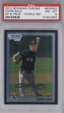 2010 Bowman Draft Picks & Prospects - Chrome Draft Picks - Retail Purple Refractor #BDPP92 - Chris Sale [PSA 8 NM‑MT]