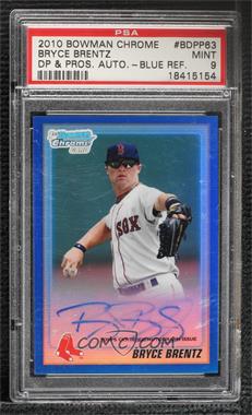 2010 Bowman Draft Picks & Prospects - Chrome Prospects Autographs - Blue Refractor #BDPP63 - Bryce Brentz /150 [PSA 9 MINT]