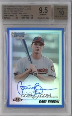 2010 Bowman Draft Picks & Prospects - Chrome Prospects Autographs - Blue Refractor #BDPP70 - Gary Brown /150 [BGS 9.5 GEM MINT]