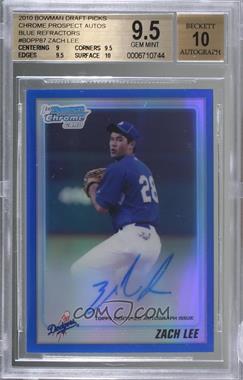 2010 Bowman Draft Picks & Prospects - Chrome Prospects Autographs - Blue Refractor #BDPP87 - Zach Lee /150 [BGS 9.5 GEM MINT]