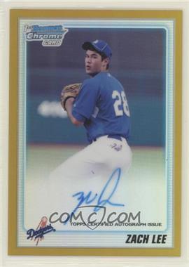 2010 Bowman Draft Picks & Prospects - Chrome Prospects Autographs - Gold Refractor #BDPP87 - Zach Lee /50