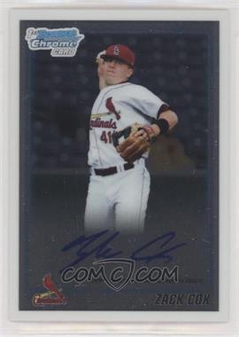 2010 Bowman Draft Picks & Prospects - Chrome Prospects Autographs #BDPP62 - Zack Cox