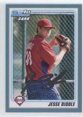 2010 Bowman Draft Picks & Prospects - Draft Picks - Blue #BDPP6 - Jesse Biddle /399