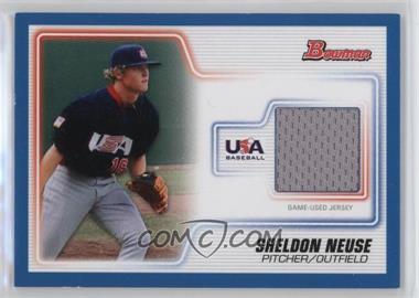 2010 Bowman Draft Picks & Prospects - USA 16U National Team Jersey Relics - Blue #USAR-20 - Sheldon Neuse /199