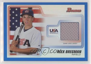 2010 Bowman Draft Picks & Prospects - USA 16U National Team Jersey Relics - Blue #USAR-5 - Alex Bregman /199