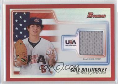 2010 Bowman Draft Picks & Prospects - USA 16U National Team Jersey Relics - Red #USAR-2 - Cole Billingsley /50