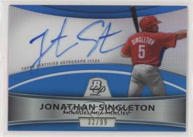 2010 Bowman Platinum - Autograph Refractor - Blue #BPA-JS.2 - Jonathan Singleton /99