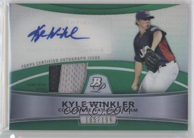 2010 Bowman Platinum - Autographed Relic Refractor - Green Patch #PAR-KW - Kyle Winkler /199