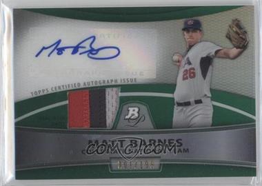 2010 Bowman Platinum - Autographed Relic Refractor - Green Patch #PAR-MB - Matt Barnes /199