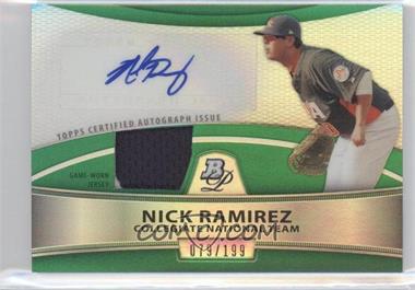 2010 Bowman Platinum - Autographed Relic Refractor - Green Patch #PAR-NR - Nick Ramirez /199