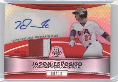 2010 Bowman Platinum - Autographed Relic Refractor - Red Patch #PAR-JE - Jason Esposito /10